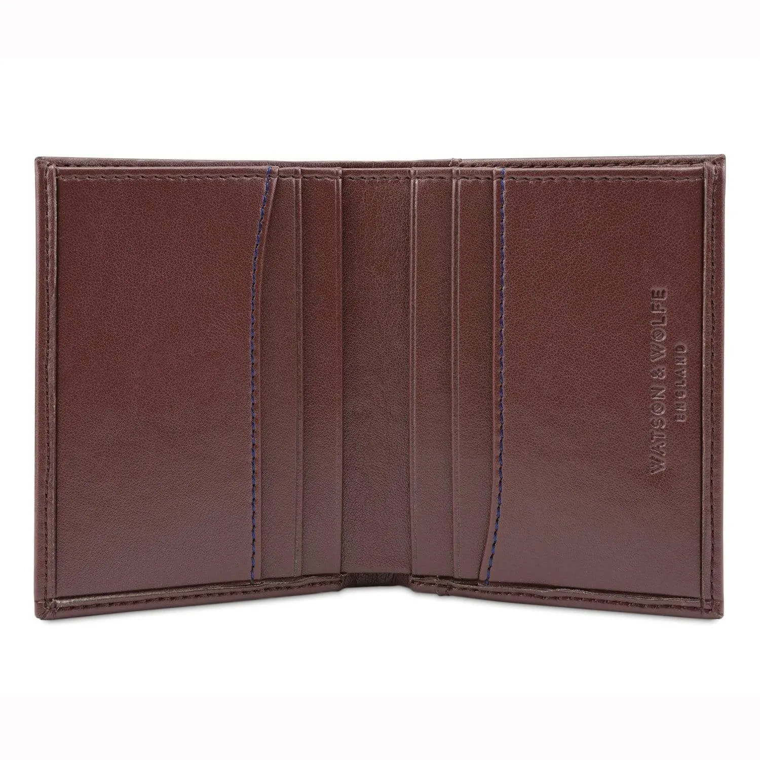 Vegan Leather RFID Protective Card Wallet with Notes Pocket | Chestnut