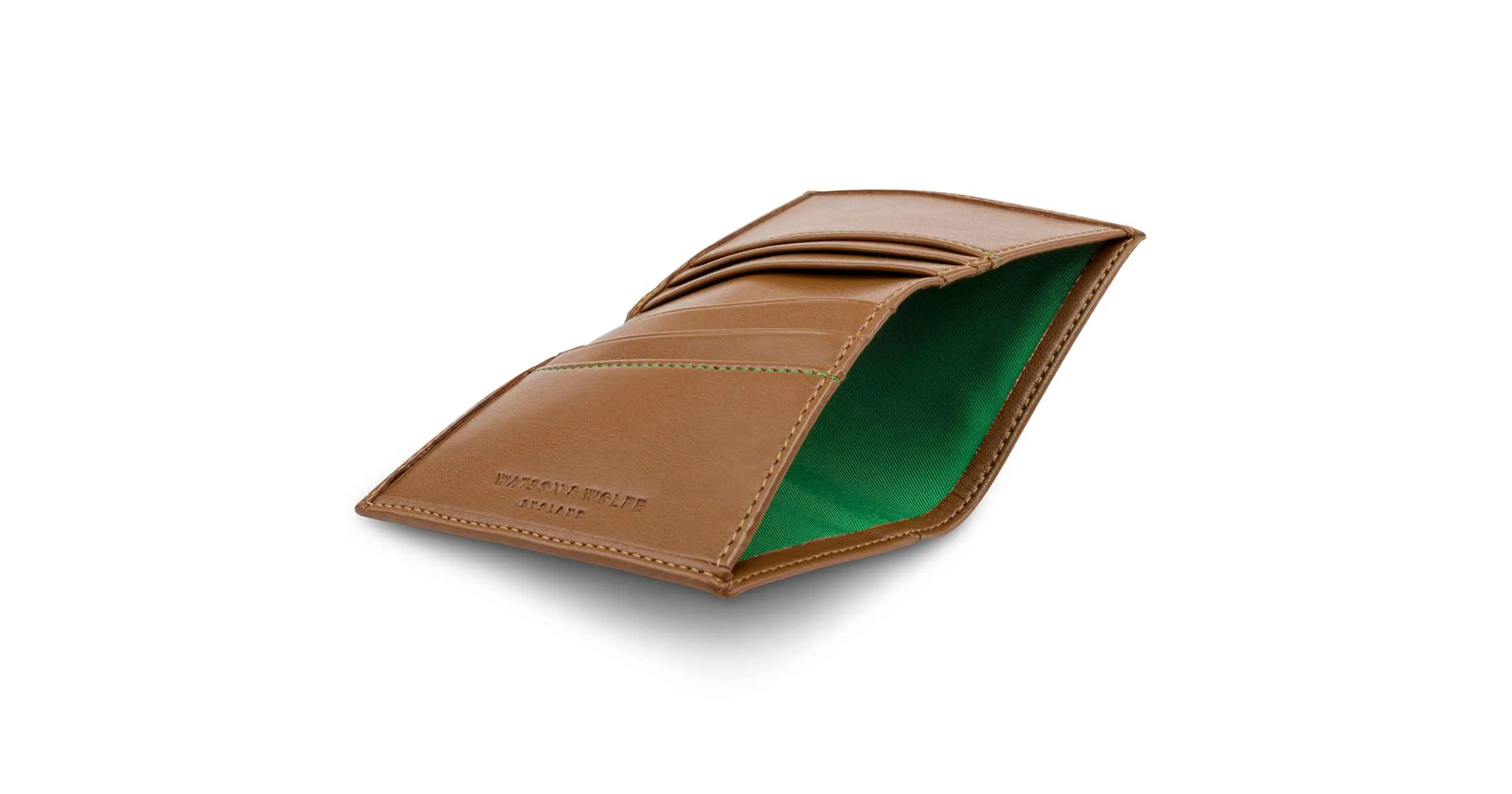 Vegan Leather RFID Protective Card Wallet with Notes Pocket | Toffee