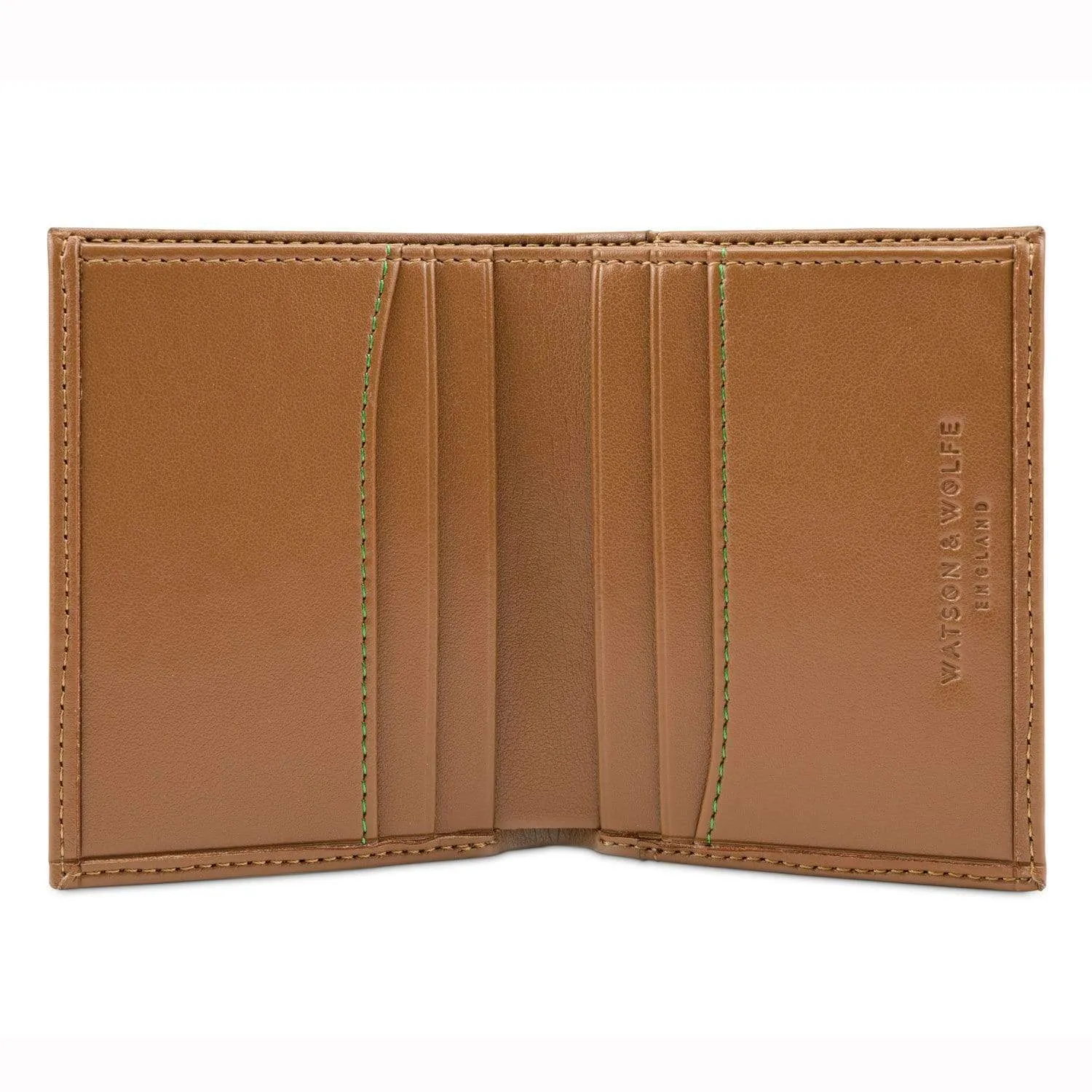 Vegan Leather RFID Protective Card Wallet with Notes Pocket | Toffee