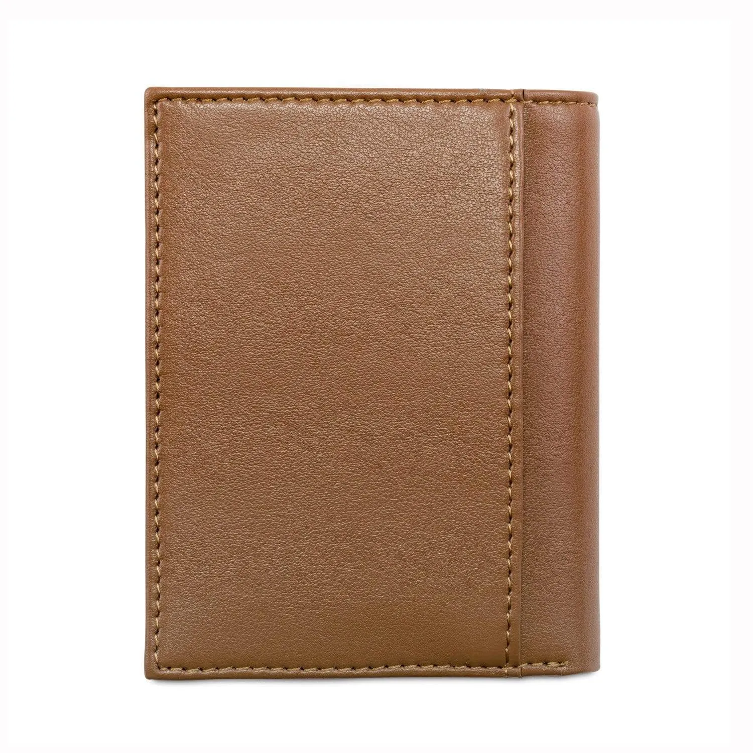 Vegan Leather RFID Protective Card Wallet with Notes Pocket | Toffee