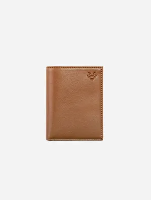 Vegan Leather RFID Protective Card Wallet with Notes Pocket | Toffee