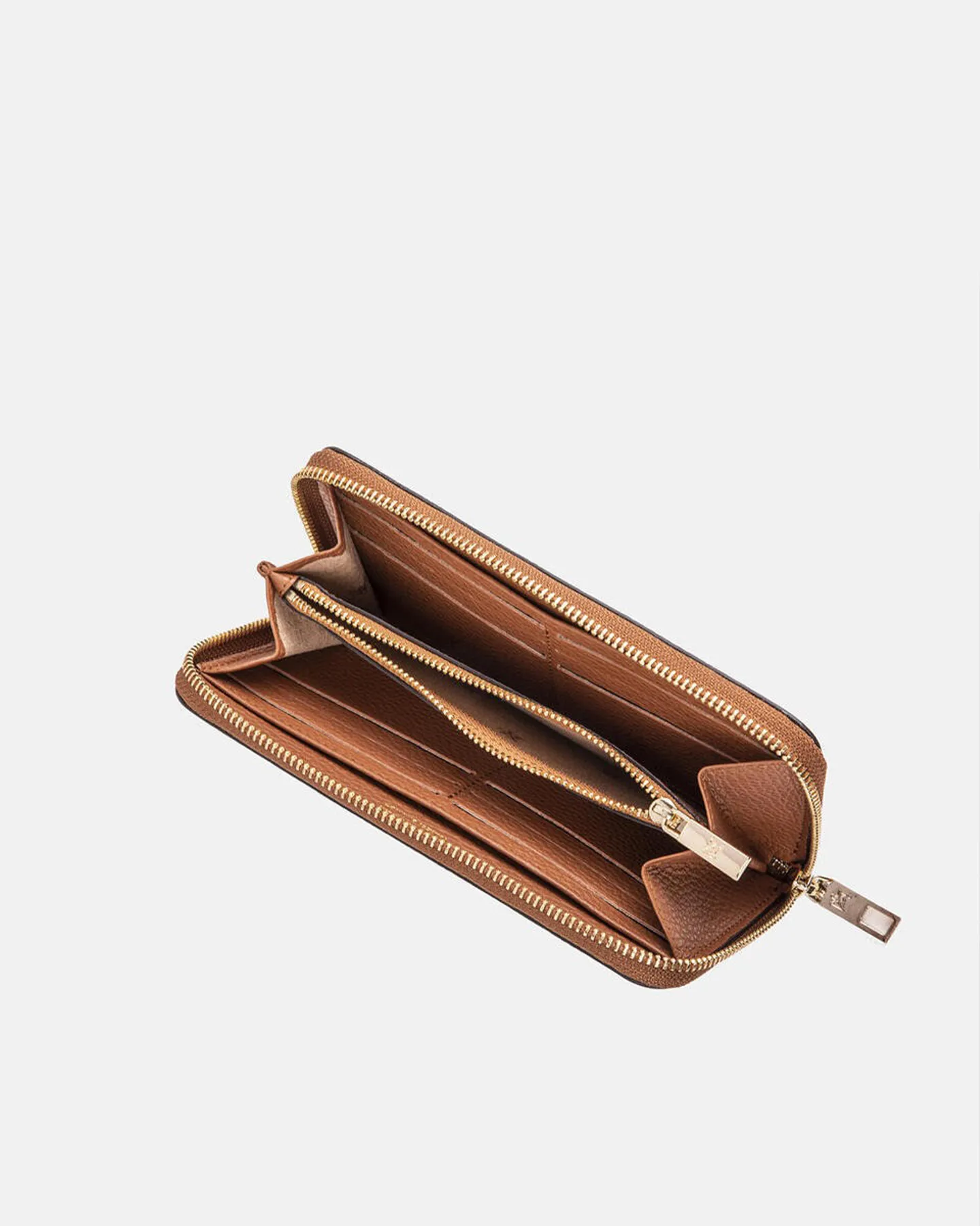 VELVET PORTAFOGLIO ZIP AROUND - CARAMEL