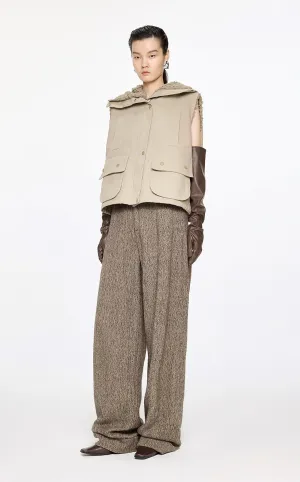 Vest / JNBY Relaxed Cotton Hooded Vest