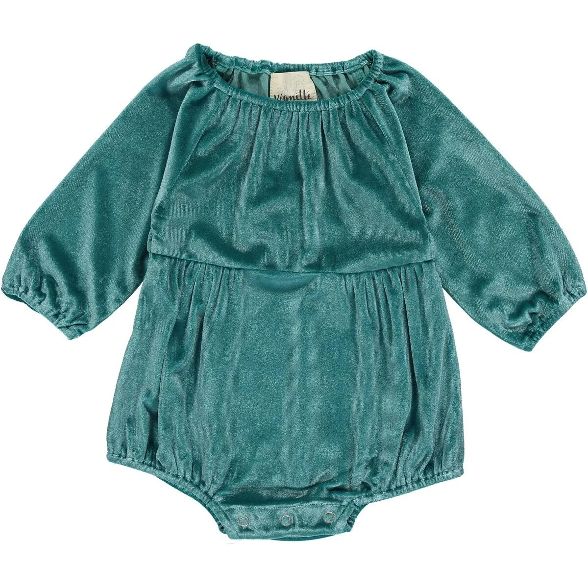 Vignette Daisy Velvet L/S Bubble - Teal