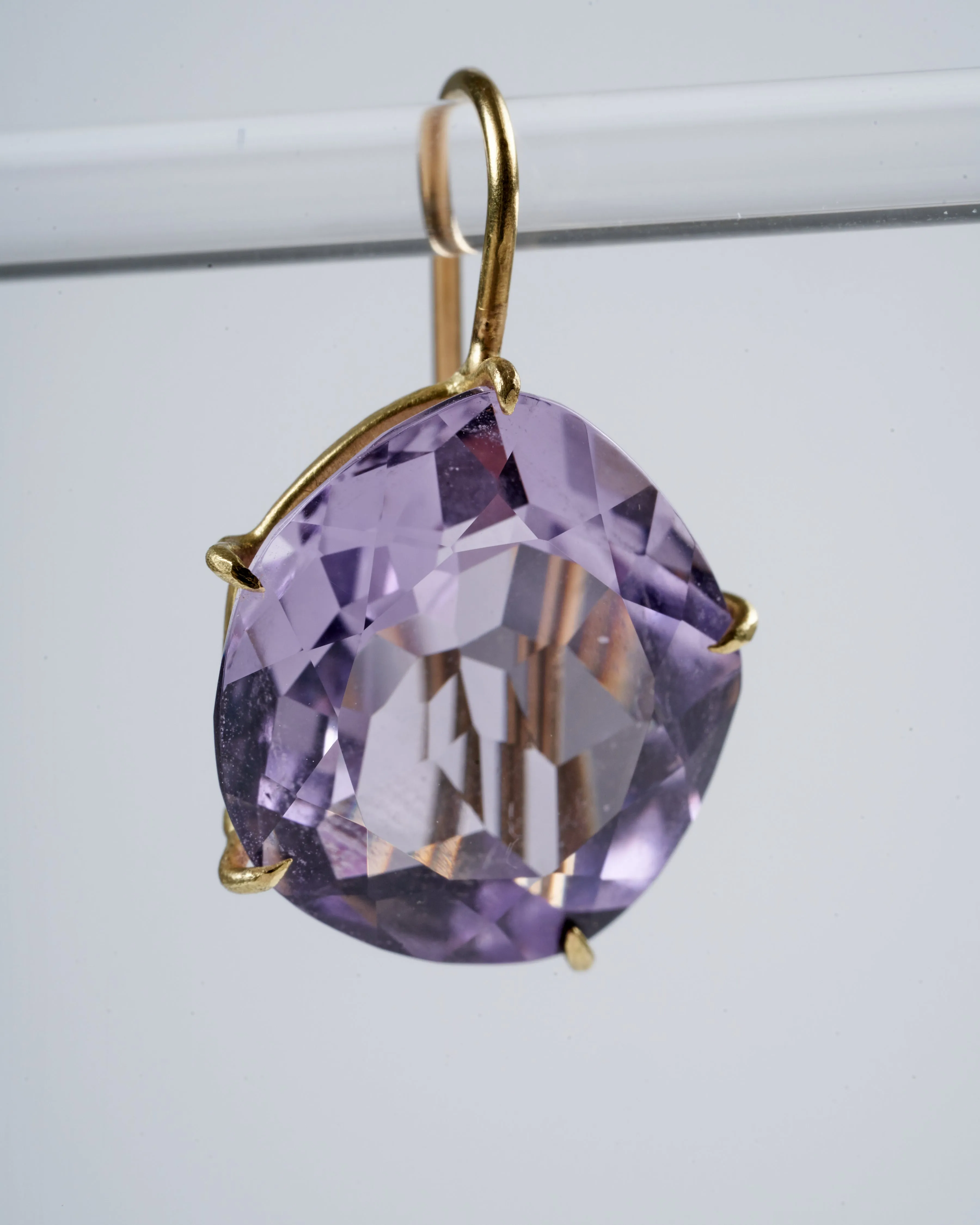 violet amethyst petal earring