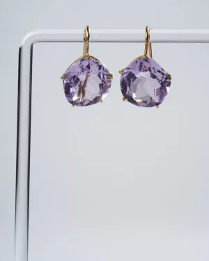 violet amethyst petal earring
