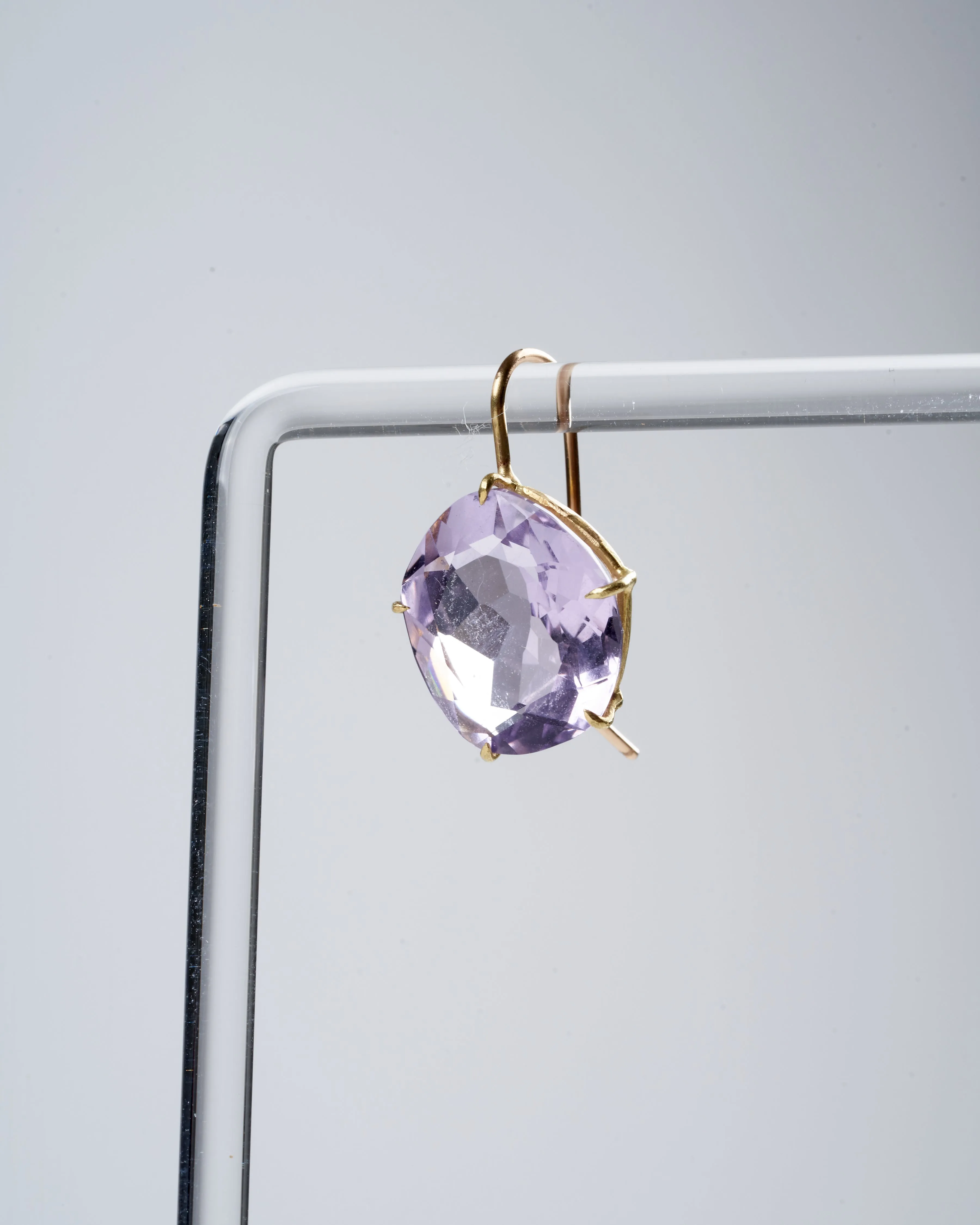 violet amethyst petal earring