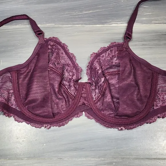 Wacoal Embrace Lace Underwire Bra 65191 Purple Lilac 36D