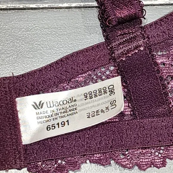 Wacoal Embrace Lace Underwire Bra 65191 Purple Lilac 36D