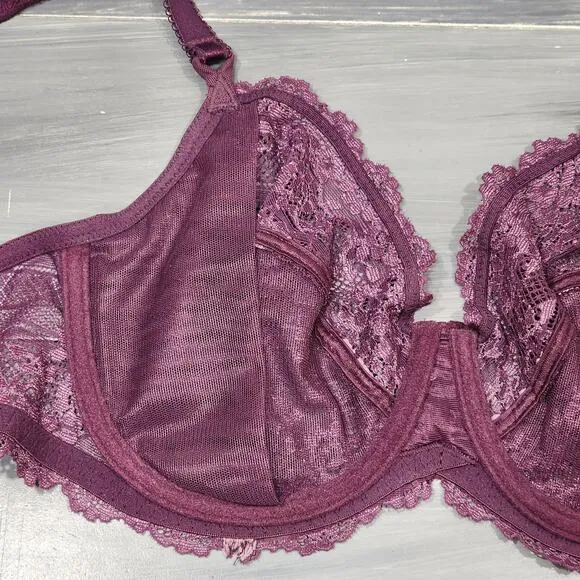 Wacoal Embrace Lace Underwire Bra 65191 Purple Lilac 36D