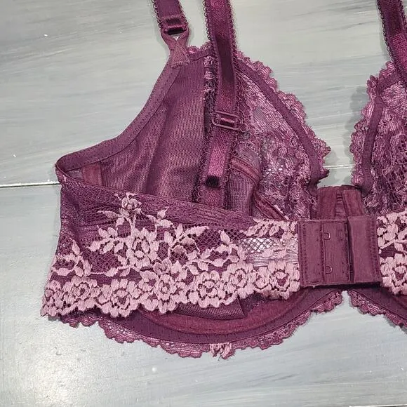 Wacoal Embrace Lace Underwire Bra 65191 Purple Lilac 36D