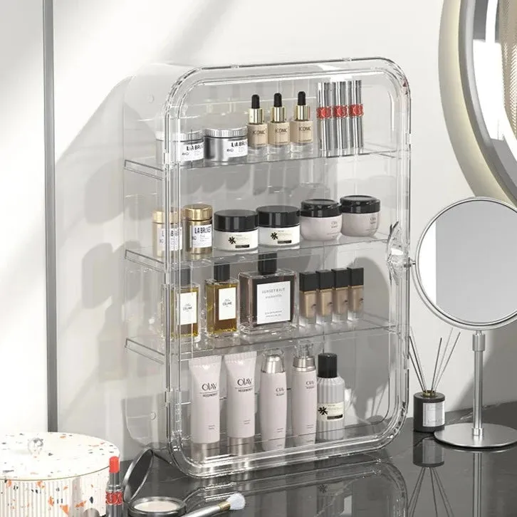 Wall Mounted Clear Makeup Organizer