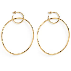Wave Hoops in Gold