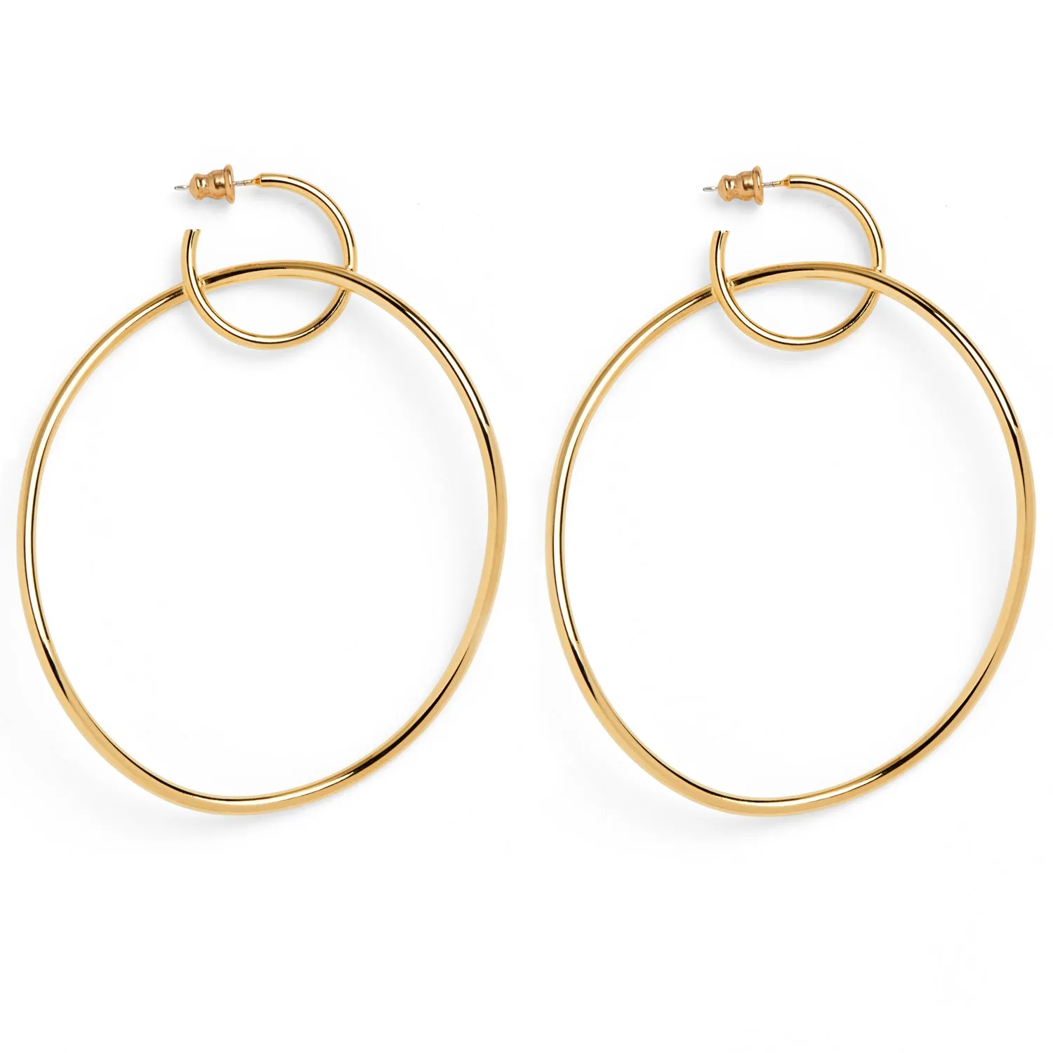 Wave Hoops in Gold