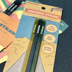 WEMUG Coffeehouse Hot-sip Straw -3 colors