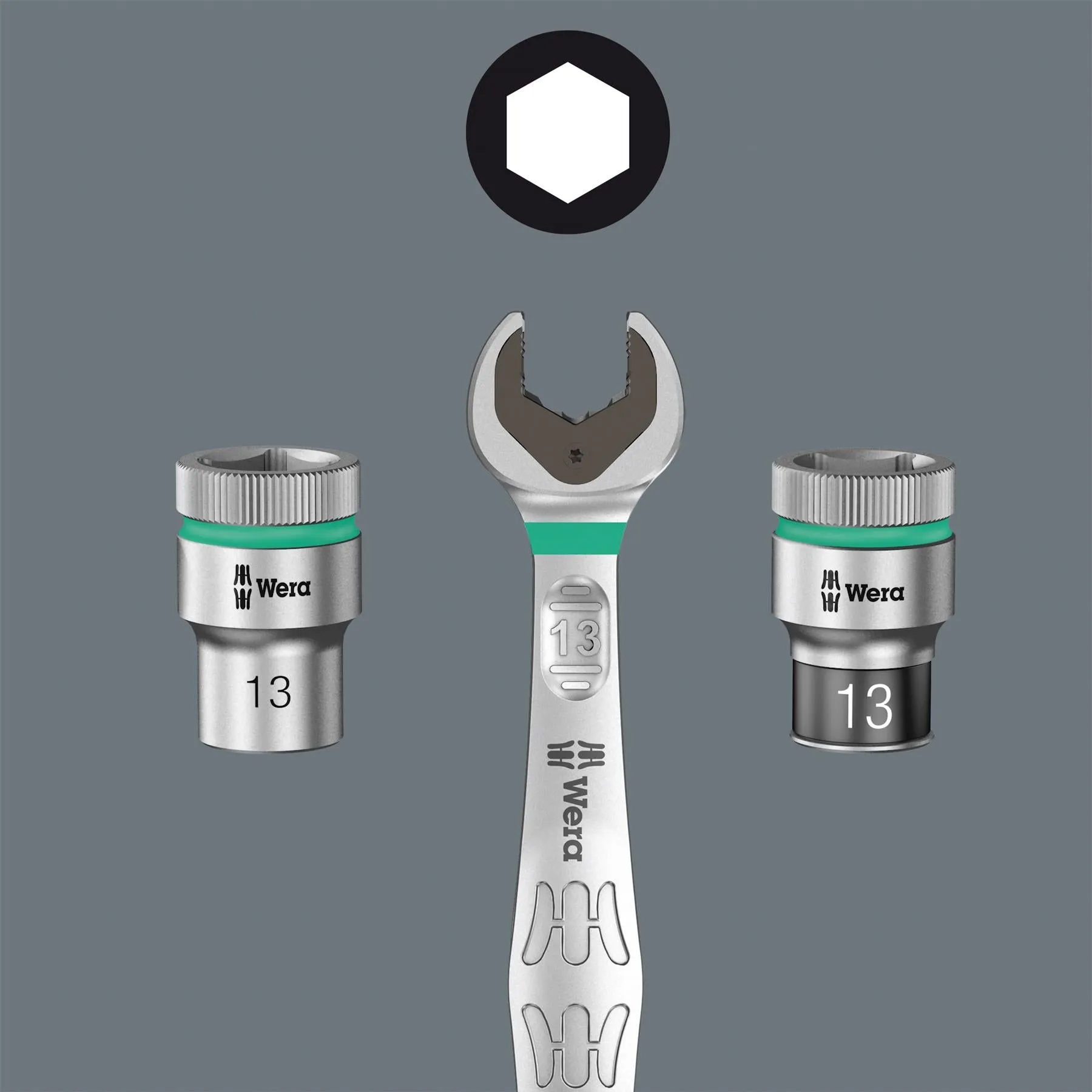 Wera Combination Spanner Wrench Set 6003 Joker 4 Set 1 Metric 4 Piece 8-13mm