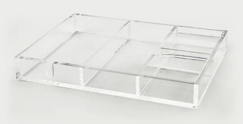White & Clear Acrylic Valet Tray