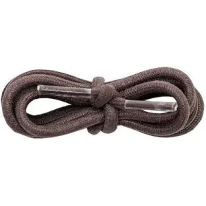 Wholesale Waxed Cotton Round 3/16" - Brown (12 Pair Pack) Shoelaces