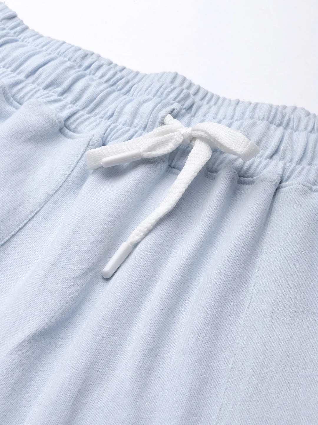 Women Blue Relaxed Fit Organic Cotton Training Joggers