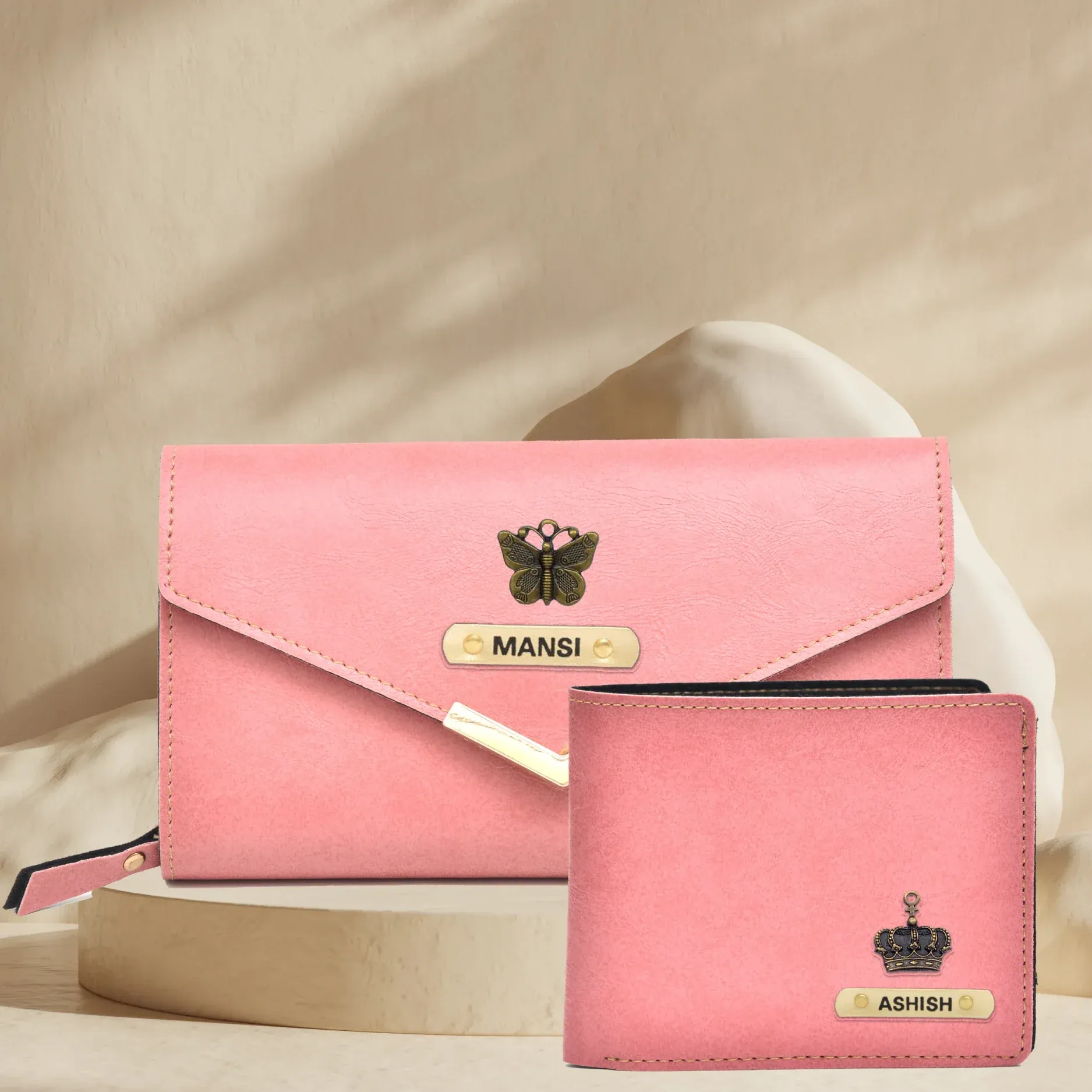 Women's Combo : Mini Makeup Kit  & Chained Sling bag - Black