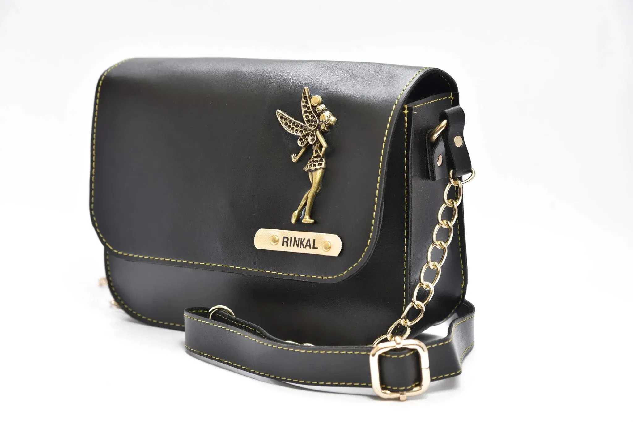 Women's Combo : Mini Makeup Kit  & Chained Sling bag - Black