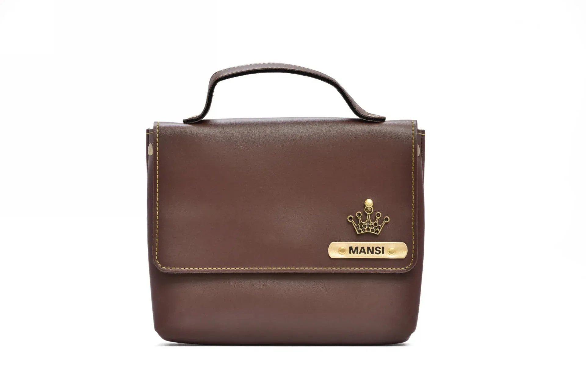 Women's Combo : Mini Makeup Kit & Sling Bag (Brown)