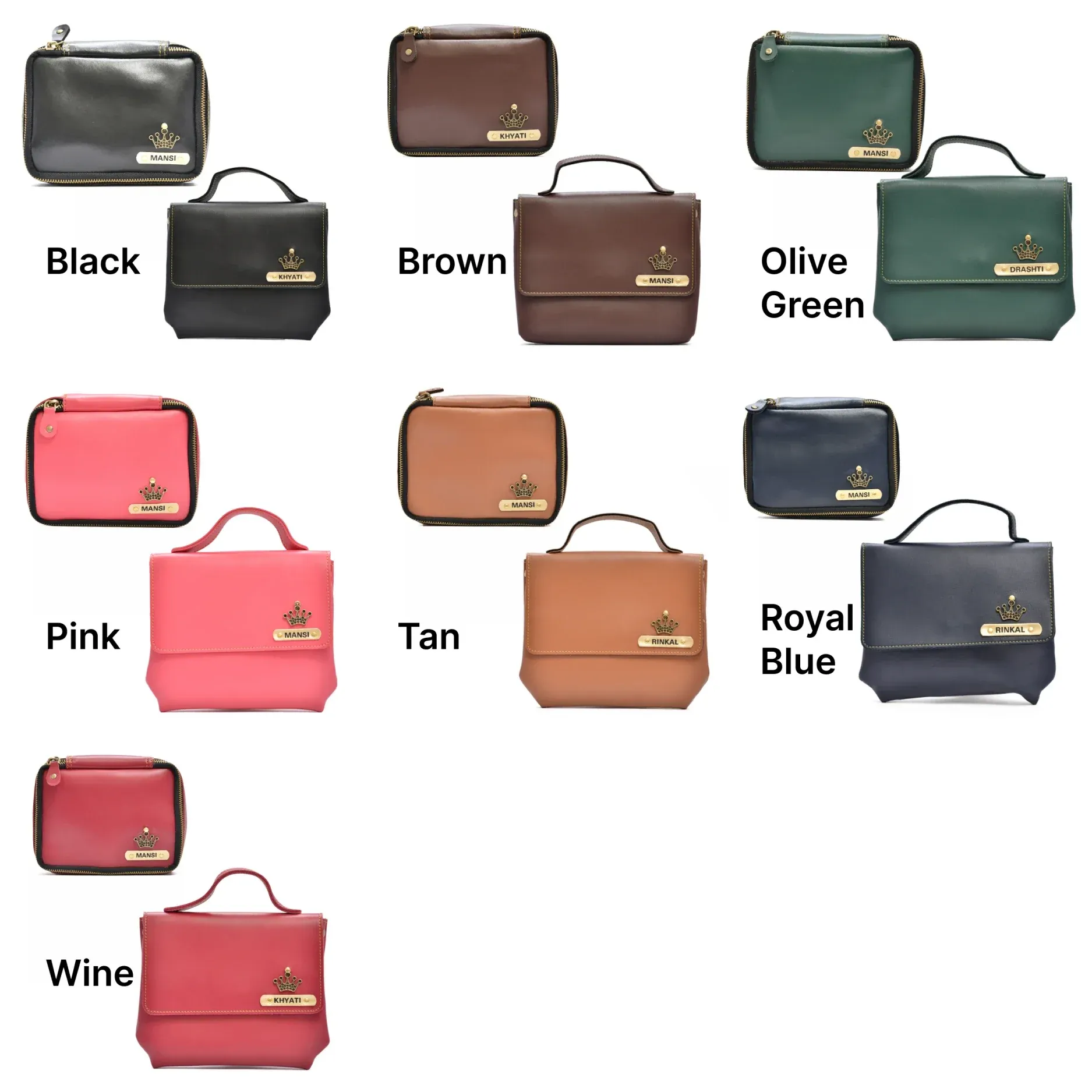 Women's Combo : Mini Makeup Kit & Sling Bag (Brown)