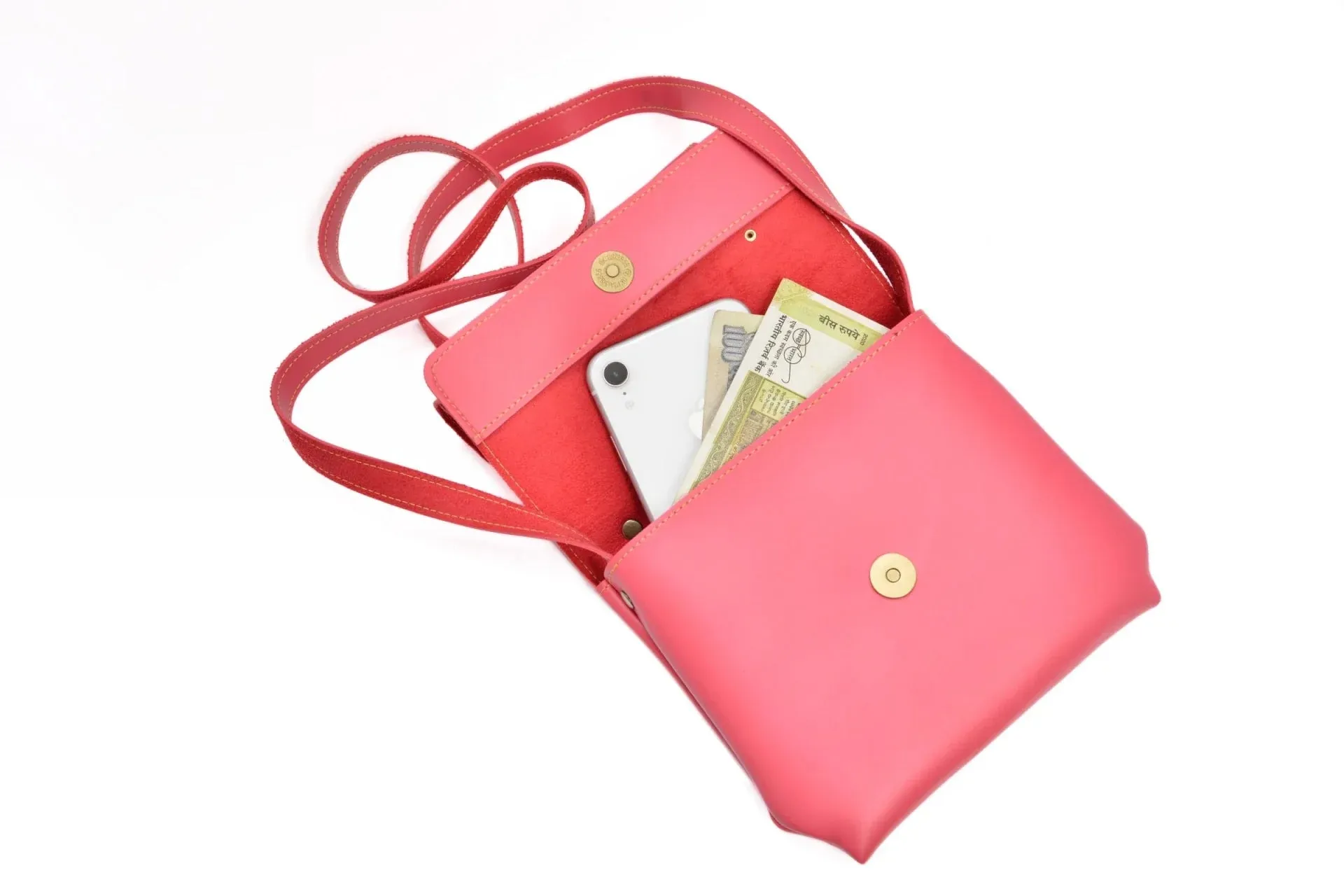 Women's Combo : Mini Makeup Kit & Sling Bag (Pink)