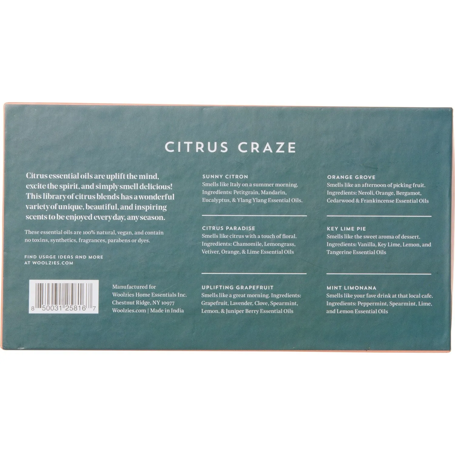 Woolzies Citrus Craze Essential Oils Set - 6-Pack