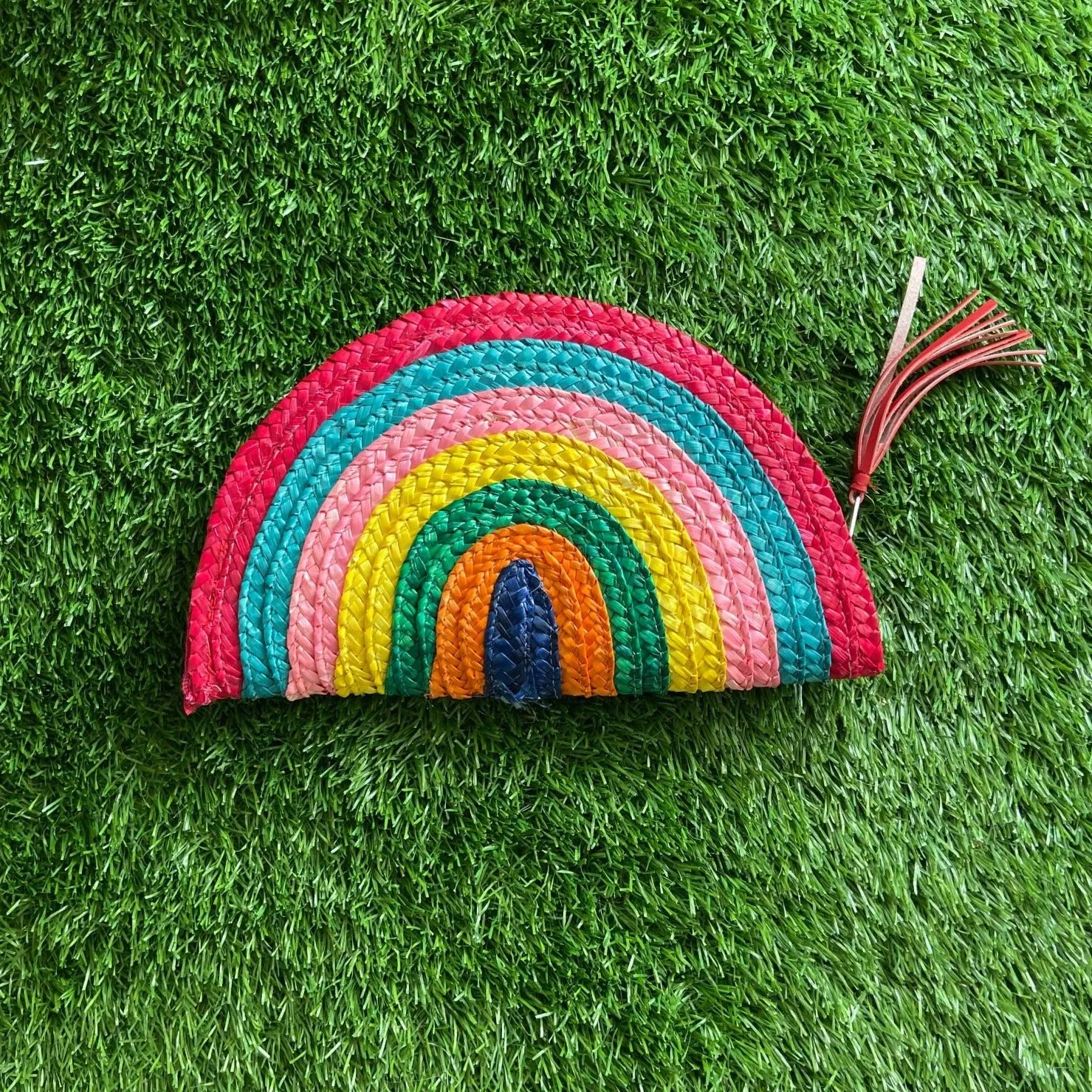 Woven Rainbow Clutch