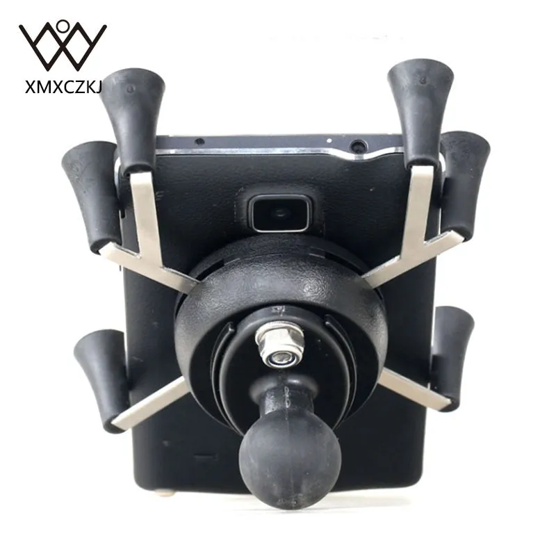XMXCZKJ Motorcycle Handlebar Rear Mirror Mount Rail  For Support Cellphone Motorcycle For Smart Mobile Phone Moto Holder