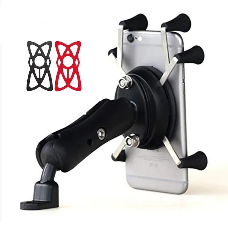 XMXCZKJ Motorcycle Handlebar Rear Mirror Mount Rail  For Support Cellphone Motorcycle For Smart Mobile Phone Moto Holder