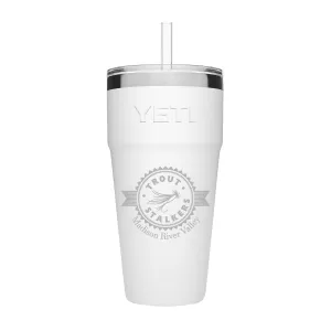 YETI Rambler 26oz Straw Cup MTS Logo White