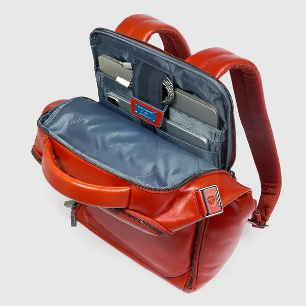 Zaino in Pelle Piquadro Blue Square Porta PC 14'' Nero