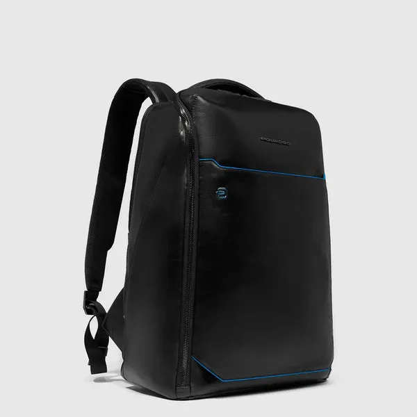 Zaino in Pelle Piquadro Blue Square Porta PC 14'' Nero
