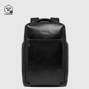 Zaino in Pelle Piquadro Blue Square Porta PC 14'' Nero