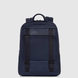 Zaino Piquadro in Pelle con Porta PC/iPad David Blu