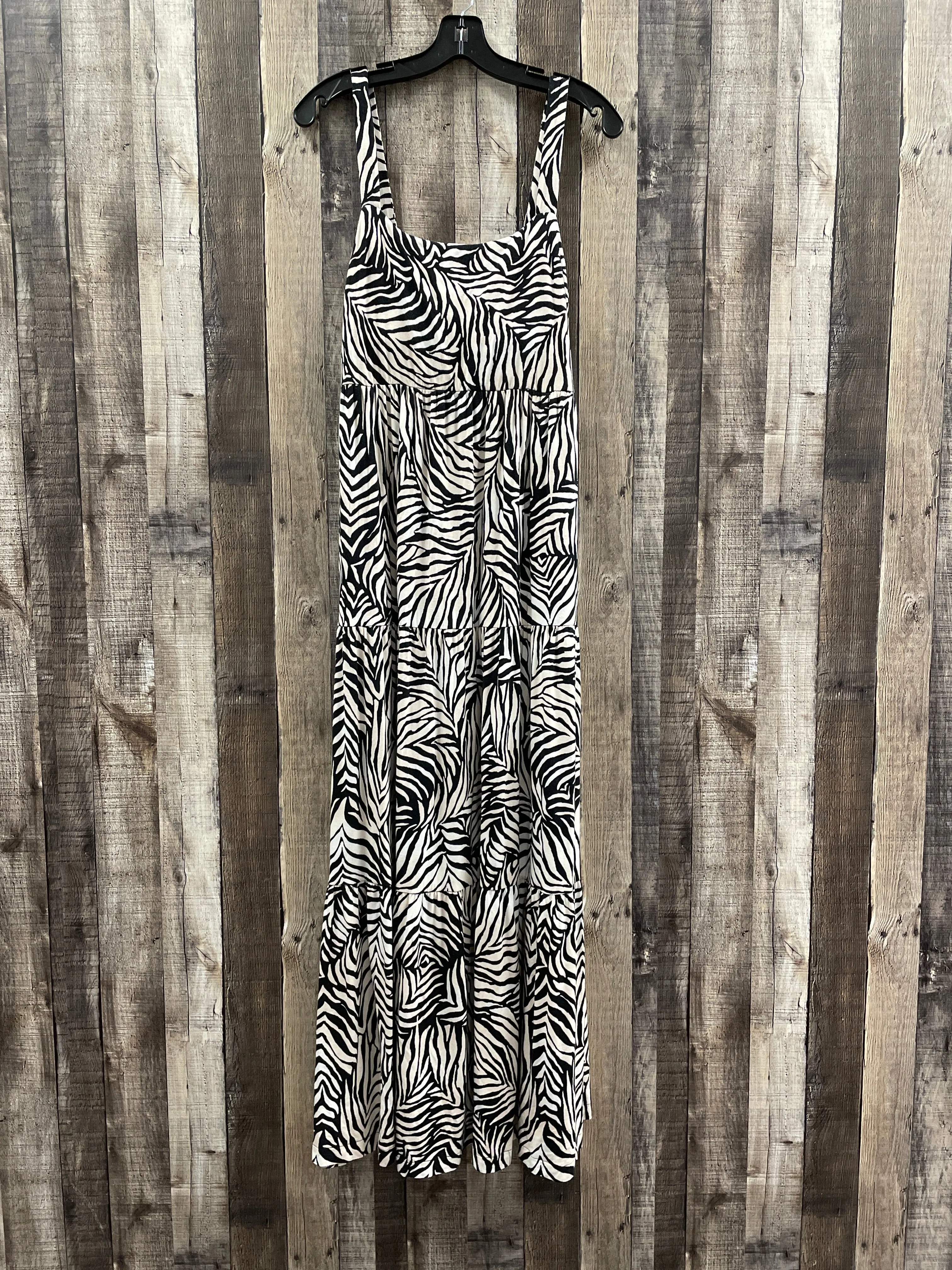 Zebra Print Dress Casual Maxi Soma, Size L