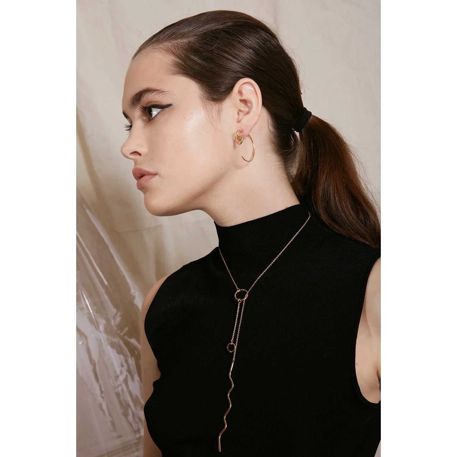 Zig Lariat in Gold