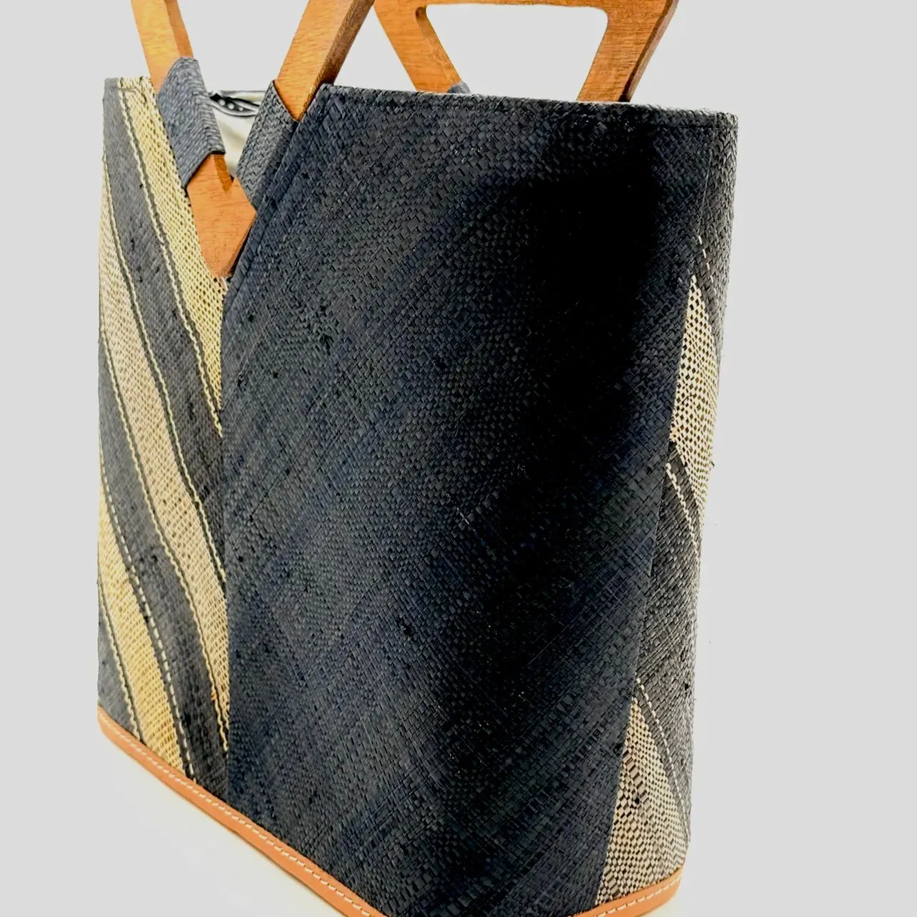 Zuki Two Tone Straw Tote